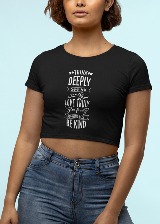 Think Deeply Women Crop Top