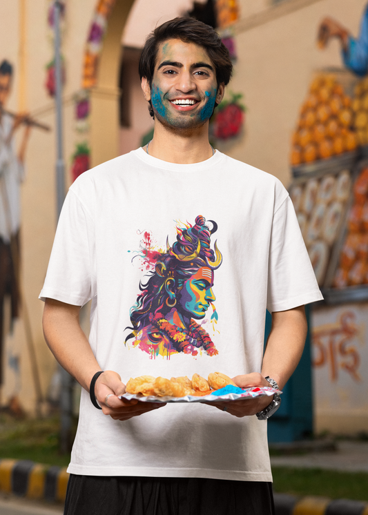 Shiva Colorful Face Tshirt