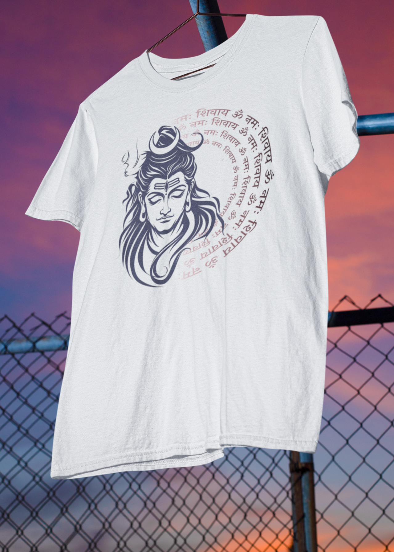 Shiva Mantra Men round Neck Tshirt