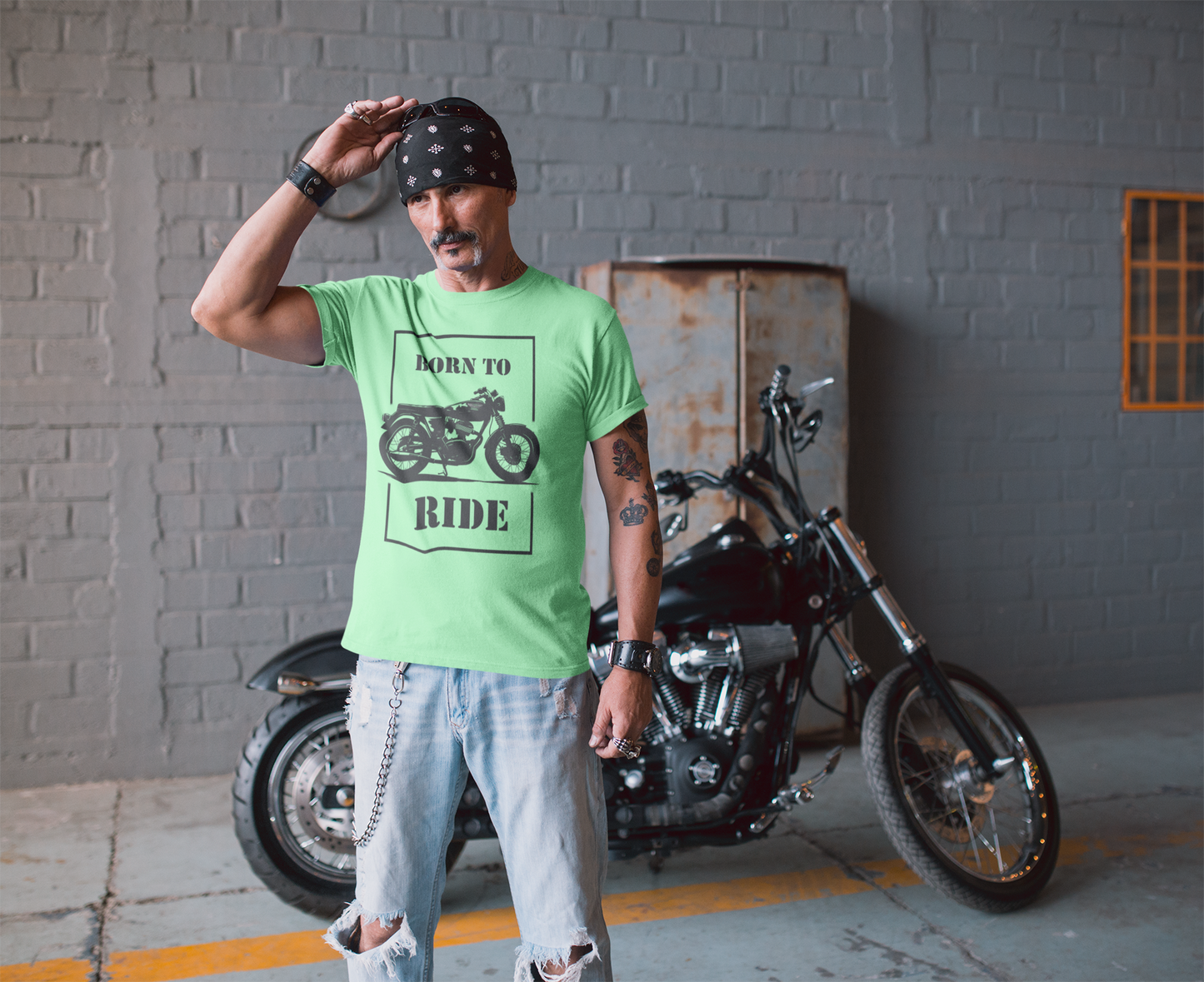 Born To Ride Men Round Neck BIkers Tshirt