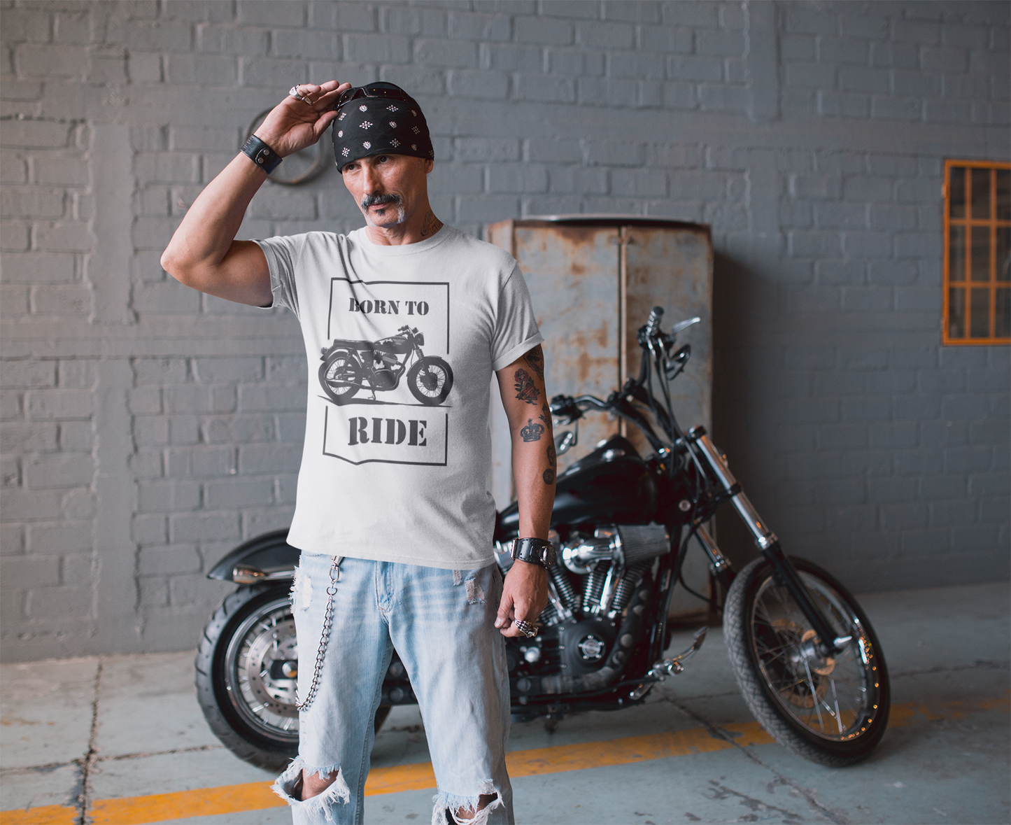Born To Ride Men Round Neck BIkers Tshirt
