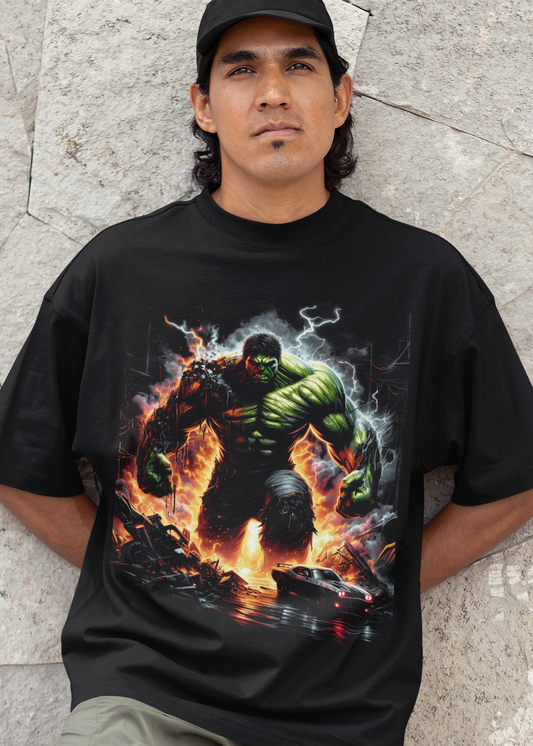 Hulk Front Print Oversized Tshirt