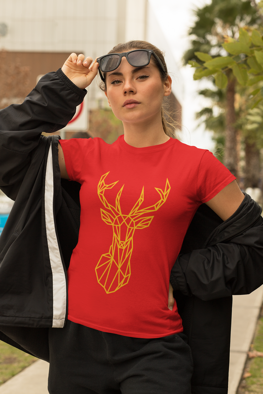 Gemoteric Deer Women Tshirt