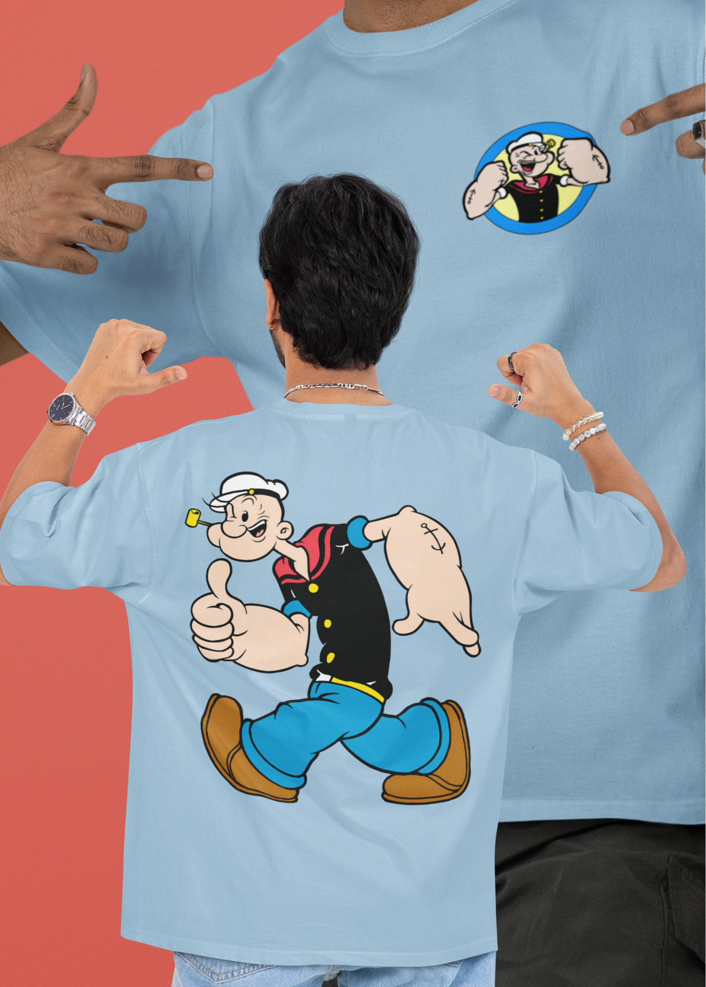Popeye Oversized Men Tshirt